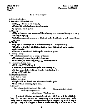 Giáo án Giáo dục công dân Lớp 9 - Tiết 1 đến 35 - Năm học 2016-2017